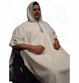 After-Bath Cover-up, White only-Terry