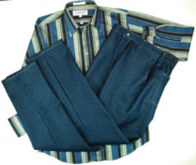 Elastic-Waist Jeans and Belt-Loops. Assorted colors.