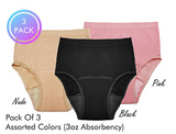 Seamless Reusable Incontinence Panties-3 Pack